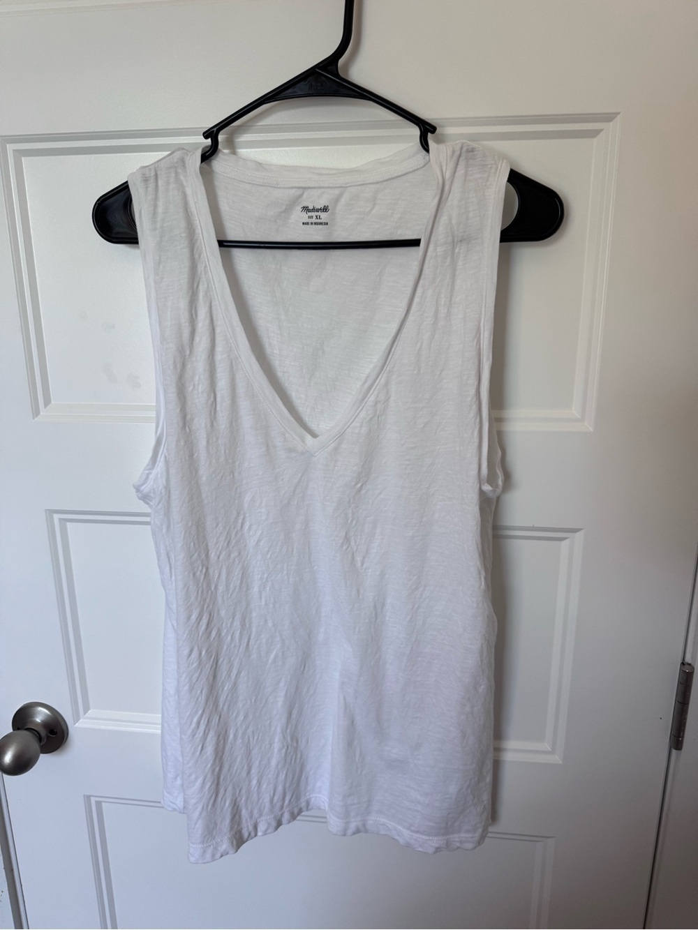 Madewell White V-Neck 100% cotton Tank
